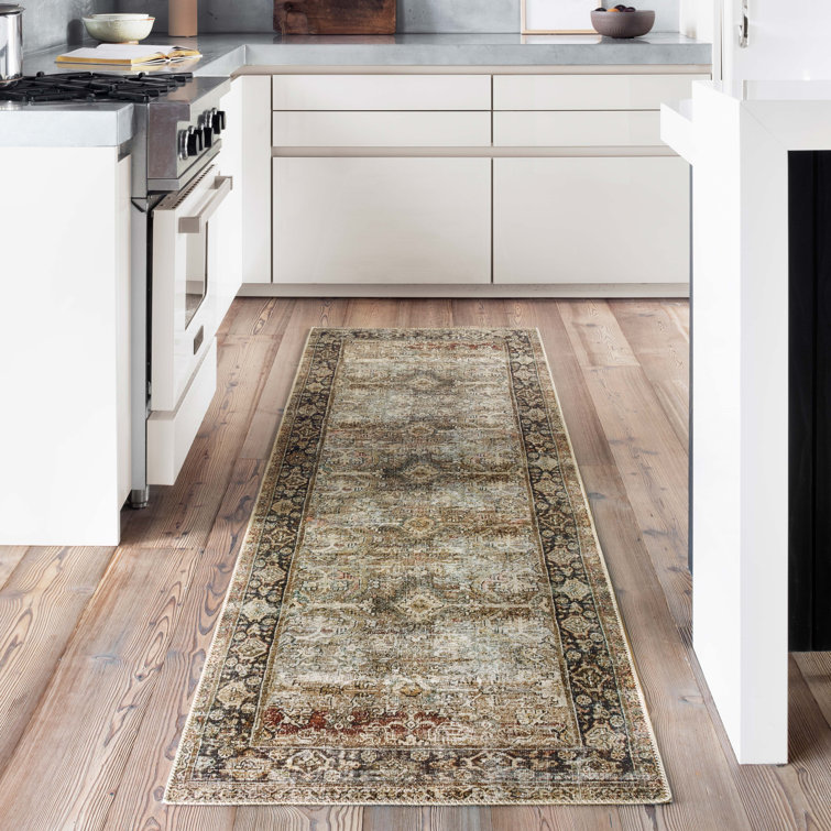 World Menagerie Giacinto Oriental Area Rug in Olive/Charcoal & Reviews